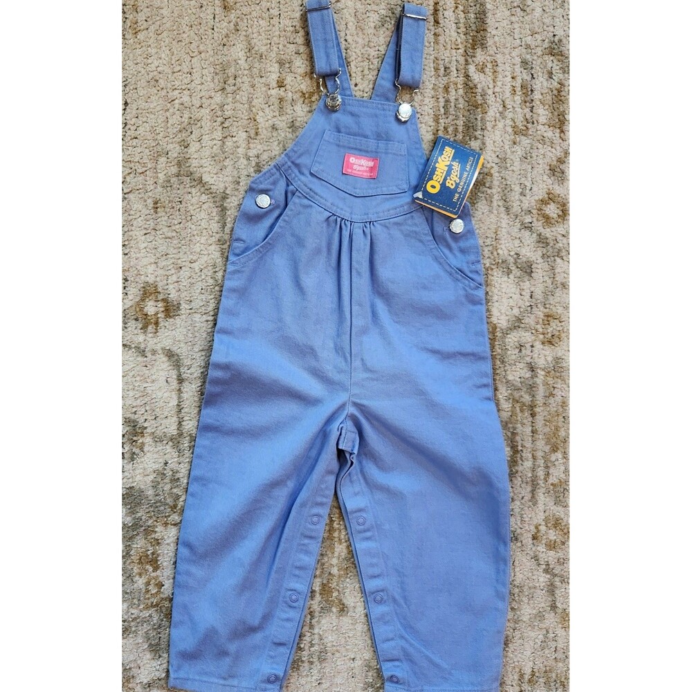 VTG VINTAGE Osh Kosh Bgosh Vestbak Overalls Periwinkle Size 4